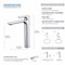 Kibi Tender-T Single Handle Bathroom Vessel Sink Faucet with Pop Up Drain C-KBF1020CH-KPW101CH - alternate 2